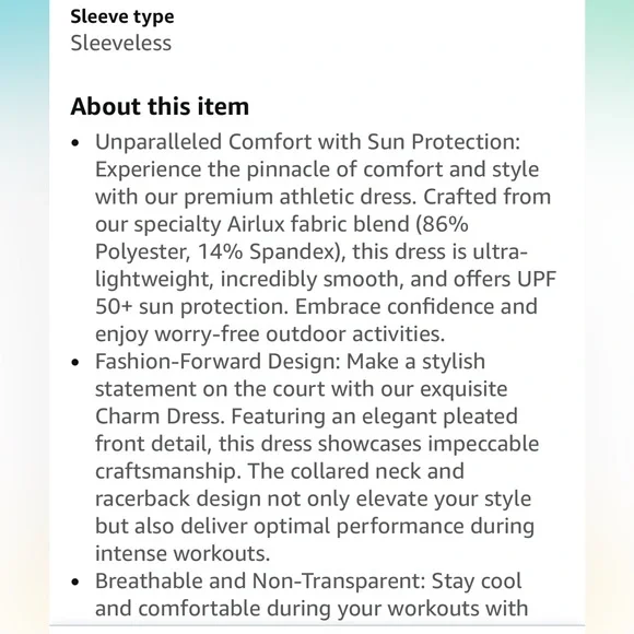 90 Degree by reflex active tennis dress airlux charm pleated dress Large NWT - Picture 4 of 10